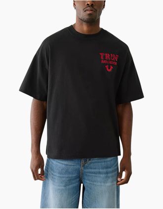 True Religion Mens True Religion 109297 Mens T Shirts - Black - Size: 42