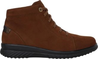 Ganter Wijde pasvorm veter-rits enkellaars - Bruin - Dames - Veterlaarzen - Bruin - 38 1/2 EU - Leer - Schoenen