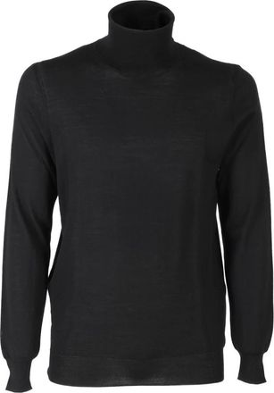 Paolo Pecora Turtleneck Sweater - Heren - Coltruien - Zwart - S - Wol - Truien & Vesten