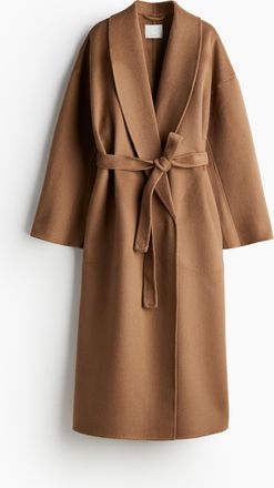 H&M Handgefertigter Mantel aus Wollmix - Beige