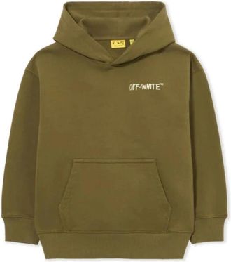 Off-white Arrows-motif Hoodie - male - Off White - Kids Sweatshirts - Green - 12 Y - Kids