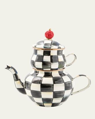 MacKenzie-Childs Courtly Check Enamel High Tea