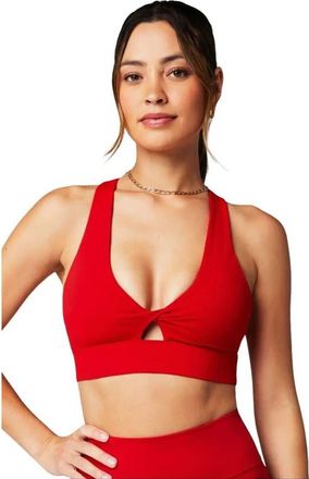 Fabletics Womens Oasis Twist Medium Impact Sports Bra in Heated Red at Nordstrom, Size Xx-Large