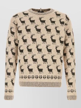 Moncler embroidered alpaca-blend jumper
