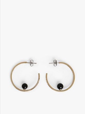 Tommy Hilfiger Pendientes de aro con abalorios de &oacute;nice