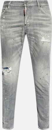 Dsquared2 Mens Dsquared2 Cool Guy Paint Splash Slim Fit Grey Jeans - Size: 34/32