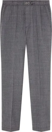 Versace houndstooth-pattern wool trousers - men - Cotton/Virgin Wool - 50 - Grey