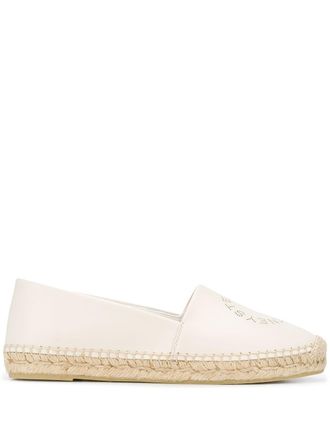 Stella McCartney Stella Logo espadrilles - women - Raffia/Polyester/Polyurethane/Rubber - 37 - Neutrals