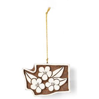 Matr Boomie Washington State Rhododendron Ornament in Natural at Nordstrom