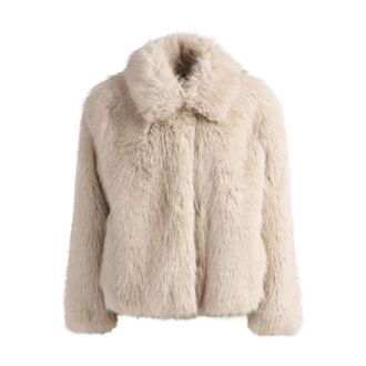 Max Mara Elegantes Chaquetas de Piel Sint&eacute;tica - Jackets - Mujer - Beige - XS