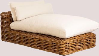 Sklum M&oacute;dulo Chaise Longue Para Sof&aacute; Modular De Jard&iacute;n En Rat&aacute;n Milu Style Sklum