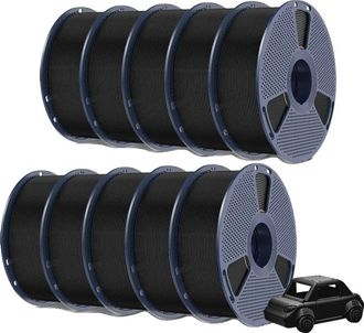 OEM Filamento Para Impresora 3d, Alta Resistencia, Dureza, Petg Negro, 10 Rollos