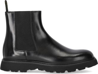 Doucal's Zwarte Leren Chelsea Boot - Heren - Chelseaboots - Zwart - 41 EU - Schoenen