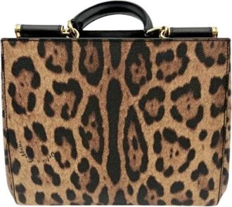 Dolce & Gabbana Pre-owned Handbags, female, Brown, Size: ONE SIZE Pre-owned Sicily Handbag