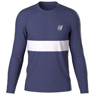 Compressport Performance L/S T-Shirt Laufshirt f&uuml;r Herren | blau