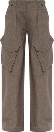 R13 Barrel Cargo Broek - Dames - Broeken - Bruin - W26 - Wol - Broeken