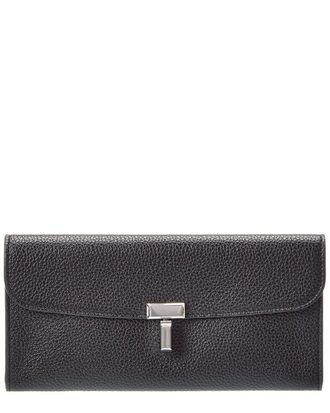 Toteme T-Lock Leather Continental Wallet