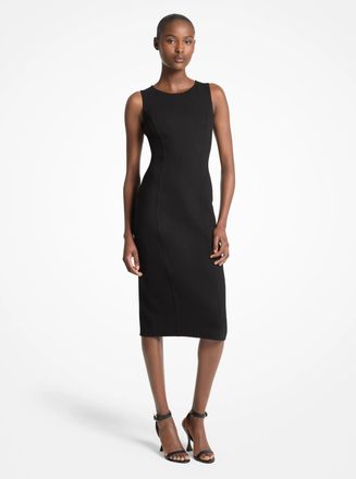 Michael Kors Double-Faced Stretch Wool Crepe Sheath Dress