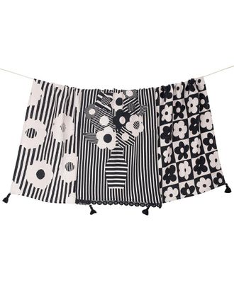 Tiramisu Modern Graphic Floral Kitchen Towel Set