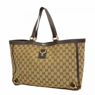 Gucci Brown Canvas Tote Bag (Pre-Owned)