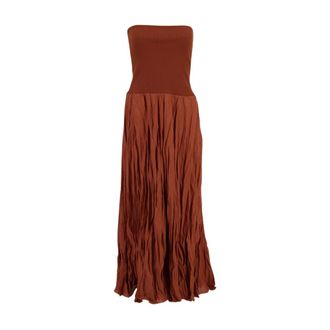 Johanna Ortiz Dames, Jurken, Bruin, Maat: XS Katoen