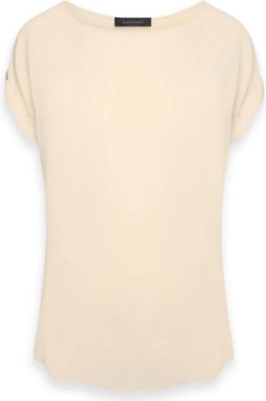 Elena Miro Cr&ecirc;pe de chine blouse - Dames - Blouses - Beige - 7XL - Overhemden