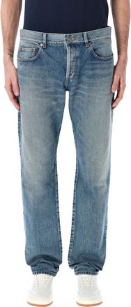 Saint Laurent Blue Relaxed Mid Rise Jeans