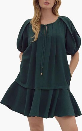 Entro Madison Mini Dress In Forest
