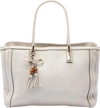 Gucci Pre-owned Bella Tote - Dames - Vintage Shopper - Wit - ONE Size - Leer - Vintage