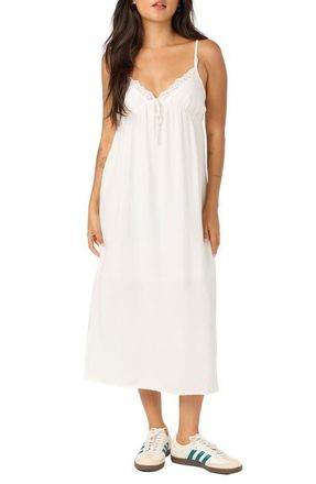 O'Neill Dayna Midi Slipdress in White at Nordstrom, Size Xx-Large