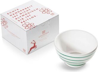 Gmundner Keramik Gmundner Keramik - Gmundner Cer&aacute;mica Verde Flameado, Cuenco Para Cereales Grande (&oslash; 14cm)