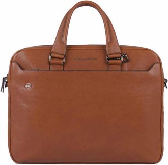 Piquadro Laptop bag 15-6 with two dividers - Heren - Laptoptassen - Bruin - ONE Size - Tassen
