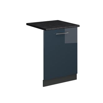 Vicco Panel Frontal Del Lavavajillas Fame-line, Azul Oscuro Alto Brillo, 60 Cm, Et Antracita Vicco