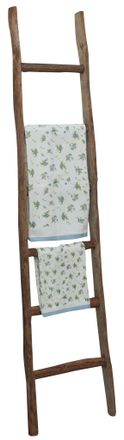 Biscottini International Colgador De Toallas Escalera De Madera Para Almacenaje Toallero De Pie Para Ba&ntilde;o Escalera De Pared Decorativa Moderna