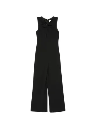 Calvin Klein Black Scuba Crepe Sleeveless Jumpsuit