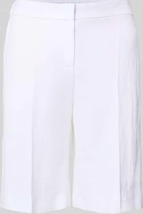 HUGO BOSS Regular Fit Bermudas aus Leinen-Viskose-Mix Modell TIANALA in Weiss, Gr&ouml;&szlig;e 32