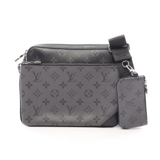 Louis Vuitton Black Gray Coated Canvas Pvc Monogram Eclipse Leather Handbag Shoulder Bag (Pre-Owned)