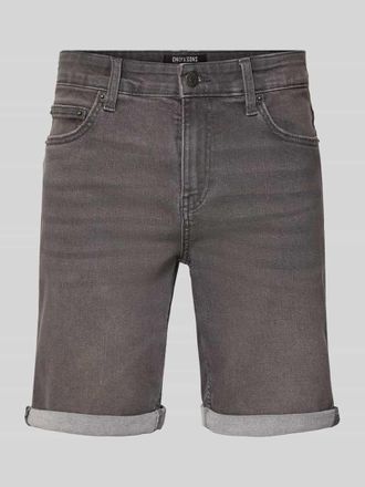 Only & Sons Regular Fit Bermudas aus Baumwoll-Mix mit Viskose-Anteil Modell PLY in Mittelgrau, Gr&ouml;&szlig;e XXL