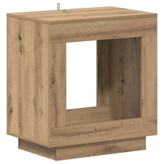 vidaXL Mesa Lateral Roble Artesanal 60 X 40 X 65 Cm Vidaxl