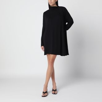Toteme Asymmetrical black scarf-style jersey dress