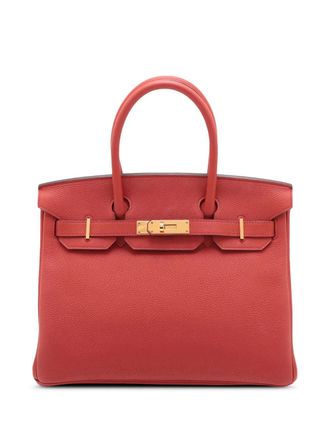 Hermès 2017 Togo Birkin Retourne 30 handbag - women - Calf Leather - One Size - Red