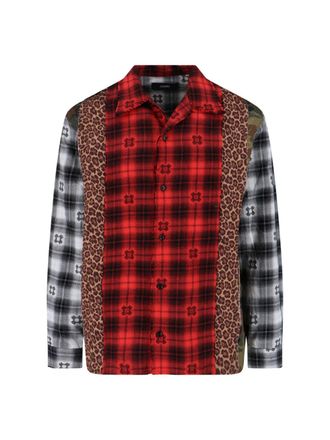 Amiri Button-Down Shirt With Structured Collar In Vibrant Red