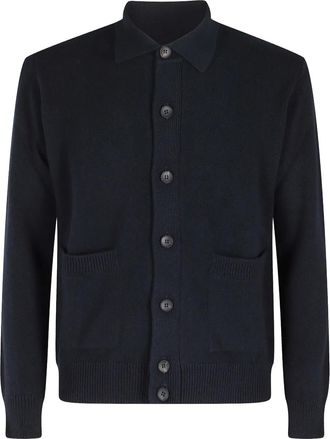 FILIPPO DE LAURENTIIS Vest met zak met knopen - Blauw