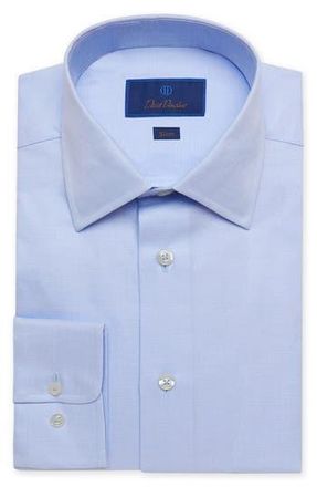 David Donahue Slim Fit Dobby Weave Dress Shirt in Sky at Nordstrom Rack, Size 14.5 - 32/33