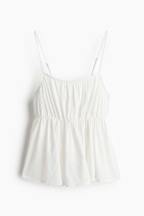 H&M Tr&auml;gertop mit Peplum - Weiss