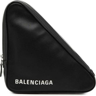 Balenciaga Pre-owned Balenciaga Medium Leather Triangle Clutch Unisex RWA2IS5X65AQBM3X
