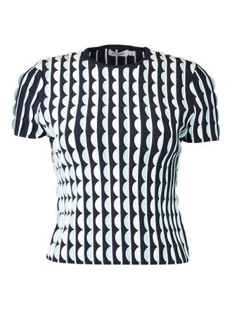SIMKHAI Kendra T-shirt met patroon - Blauw