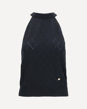 Balmain Sleeveless wool crewneck Top Female 38
