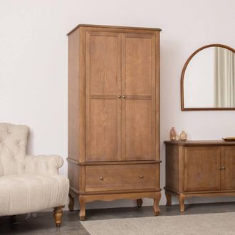 Melody Maison Tall Dark Wood Wardrobe - Ashwell Range in Brown