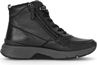 Gabor Schoenen, Dames, Zwart, 37 EU, Leer, Enkellaars met veters